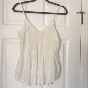 Kimchi Blue peplum cami off white size M